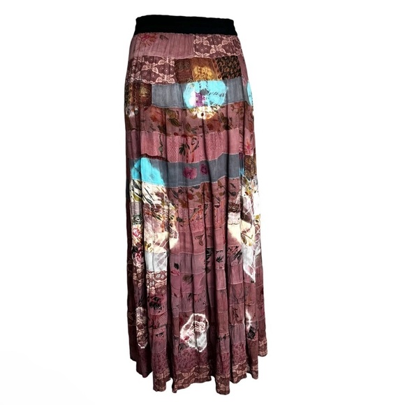 VINI Women's Gypsy Boho Multi Colored SKIRT Free Size - Picture 3 of 6